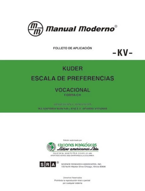 KV  Escala de preferencias -Vocacional-/ Kuder