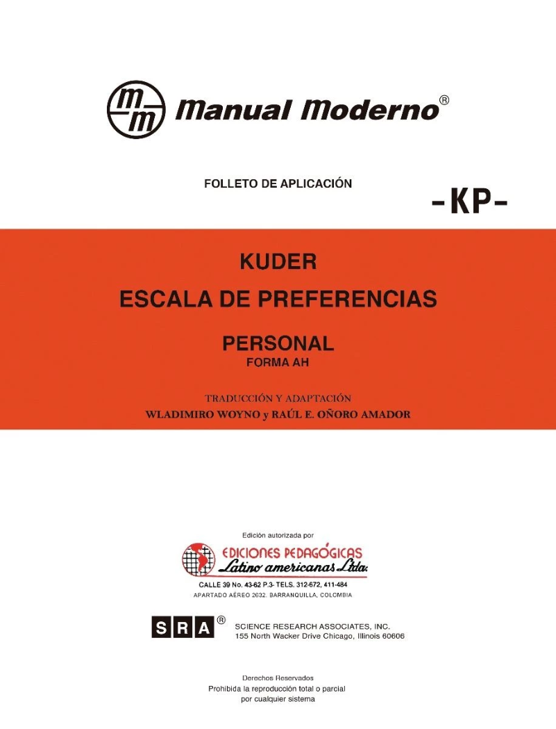 Escala de preferencias -Personal- KP