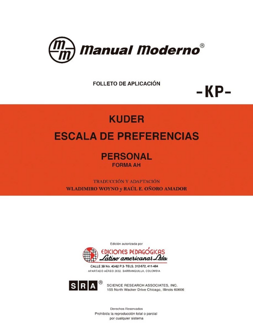 KP Escala de preferencias -Personal-/ Kuder